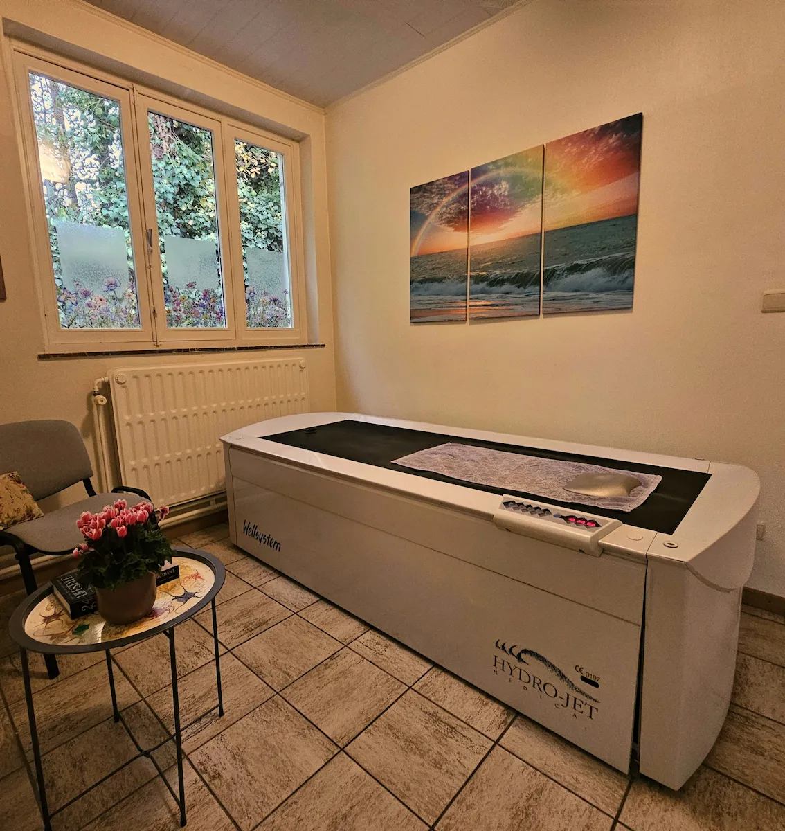 De hydromassageruimte bij Hydro Kompas Tremelo